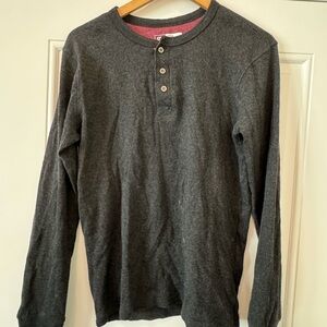Men's Gray Henley Shirt